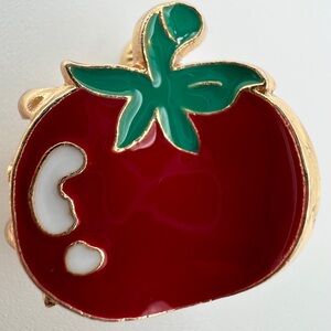 Tomato Mini Metal Hair Clip New